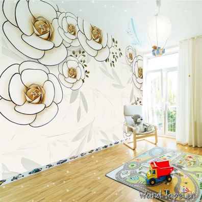 Vlies Fototapete Wandtapete Wandbilder 3D Elegante Kamelie Schöne 2763