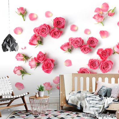 Vlies Fototapete Wandtapete Wandbilder Romantische Schöne Rosen 2764