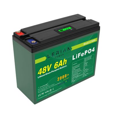 LiFePO4 Akku 48V (51,2V) 6Ah 10A Lithium-Eisenphosphat Batterie für Camping Boot