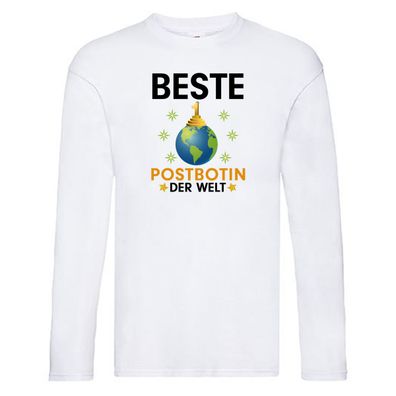 Welt Beste Postbotin | Beruf Post | Briefträger Long Sleeve Weiß