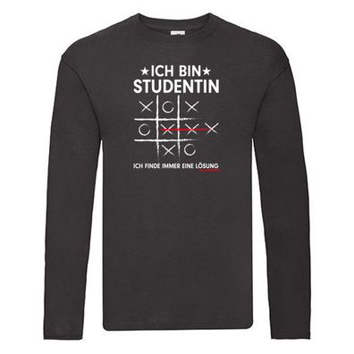 Lösung finden: Studentin | Uni | Studium | Universität Long Sleeve Schwarz