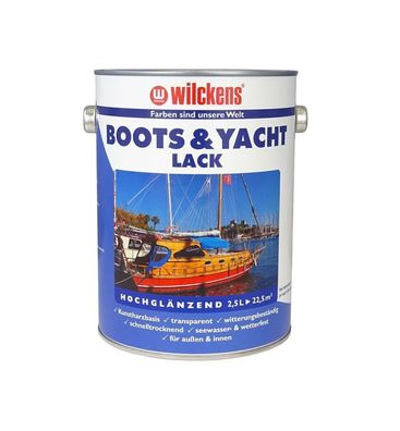 Boots u. Yachtlack 2,5 L klar Bootslack Boot Holz Yacht Lack hochglanz Klarlack