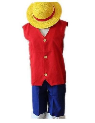 Anime Einteiliges Rollenspiel Luffy Kostüm Full Set