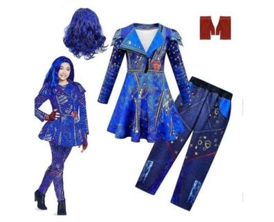 Nachkommen 3 Evie Cosplay Kostüme Halloween Karneval Party Perücke Set