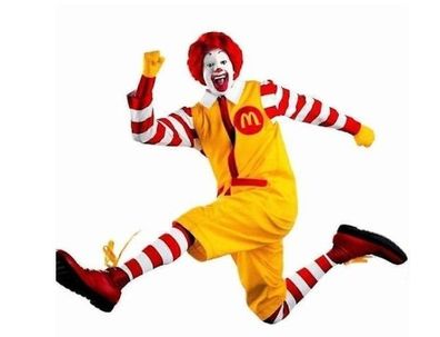 Ronald McDonald Clown Kostüm Party Kostüm Erwachsene Männer Lustig A