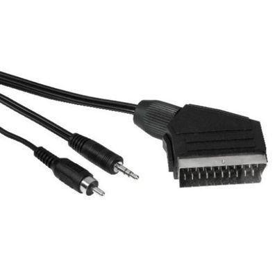Adapter-Kabel Cinch/Klinke auf Scart 10m