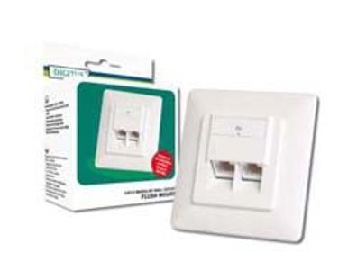 Digitus Unterputzdose Kat.5e, Klasse D, 2 x RJ45, geschirmt