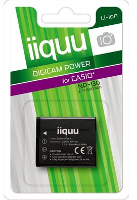 iiquu Li-Ion Akku ähnl. Casio NP-130 etc