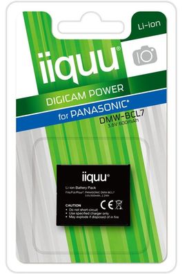 iiquu Li-Ion Akku ähnl. Panasonic DMW-BCL-7 etc