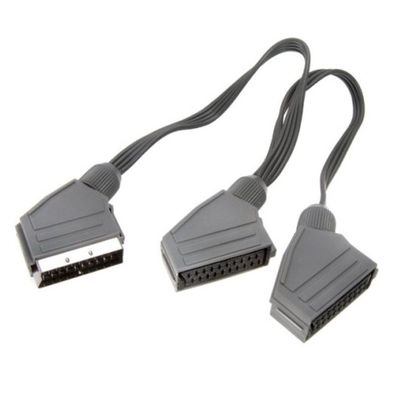 Scart Y Adapter 1x Stecker auf 2x Buchse