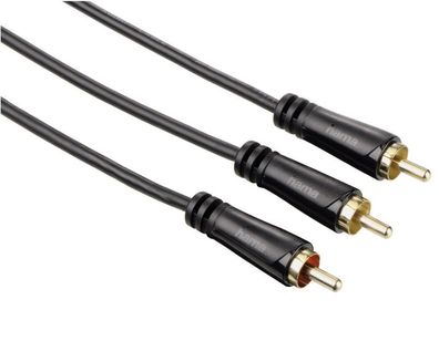 Subwoofer-Kabel 2x Cinch-Stecker auf Cinch-Stecker 7,5m