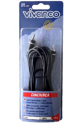 Verbindungskabel 1x Cinch-Audio 5m