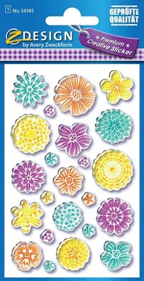 Premium Creative 3D Sticker Blumen