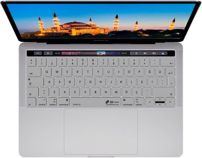 Tastatur Cover Türkisch Silber für MacBook Pro 13"/15" ab 2016