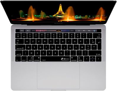 Tastatur Cover Französisch Schwarz für MacBook Pro 13"/15" ab 2016