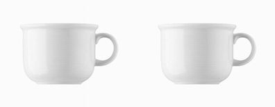 2 x Kaffee-Obertasse - Trend Weiß - Thomas - 11400-800001-14742 Porzellan Geschirr