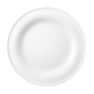 2 x Frühstücksteller rund 23 cm - Seltmann Weiden Beat Weiß uni