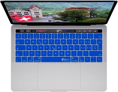 Tastatur Cover Schweiz Blau für MacBook Pro 13"/15" ab 2016