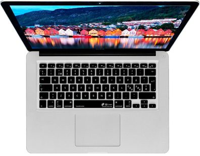 Tastatur Cover Skandinavisch Schwarz für MacBook Pro/Air