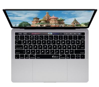Tastatur Cover Russisch Schwarz für MacBook Pro 13"/15" ab 2016