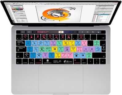 Illustrator Tastatur Cover Deutsch für MacBook Pro 13"/15" ab 2016