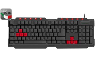FERUS Gaming Tastatur Schwarz IT Layout