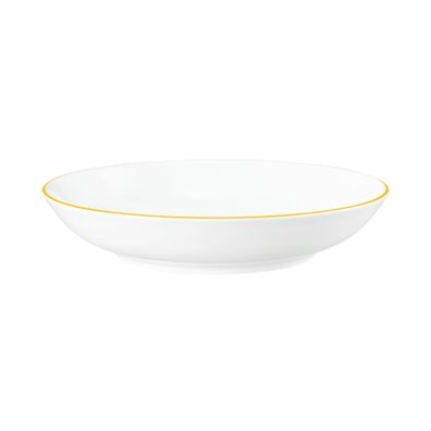 2 x Suppenteller rund 21 cm - Seltmann Weiden Lido V3 senfgelb 10864