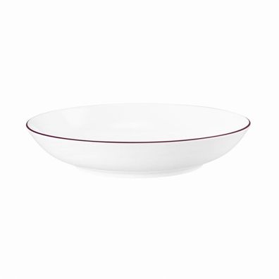2 x Suppenteller rund 21 cm - Seltmann Weiden Lido V6 weinrot 10867