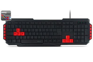 Ludicium Gaming Tastatur Schwarz Nordic Layout