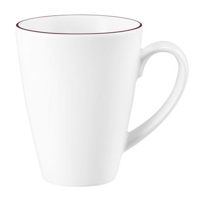 4 x Becher mit Henkel Tambel 0,35 l - Seltmann Weiden Lido V6 weinrot 10867