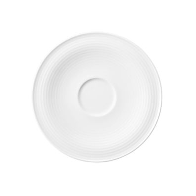 4 x Kombi-Untertasse groß 16,5 cm - Seltmann Weiden Beat Weiß uni