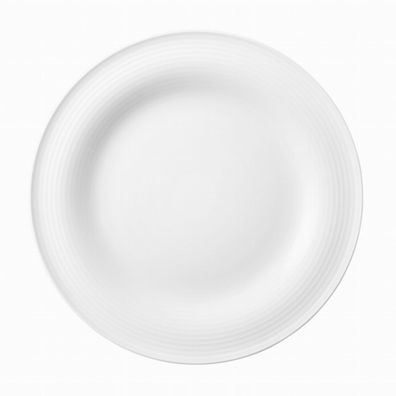 4 x Frühstücksteller rund 23 cm - Seltmann Weiden Beat Weiß uni