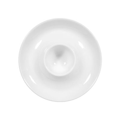 6 x Eierbecher mit Ablage - Seltmann Weiden Rondo Liane weiß