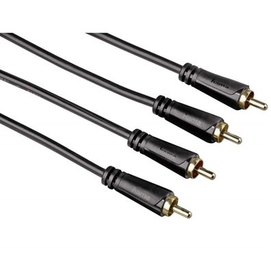 Audio-Kabel 10m 2 Cinch-Stecker vergoldet