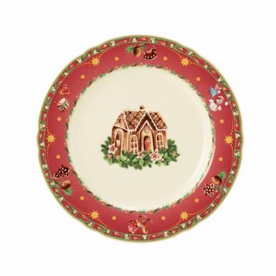 6 x Frühstücksteller rund 20 cm - Seltmann Weiden Marieluise Weihnachtsnostalgie