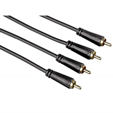 Audio-Kabel 5m 2x Cinch-Stecker vergoldet