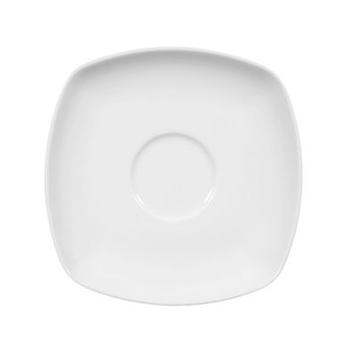 6 x Kombi-Untertasse eckig 14,5 cm - Seltmann Weiden Lido weiß uni 3