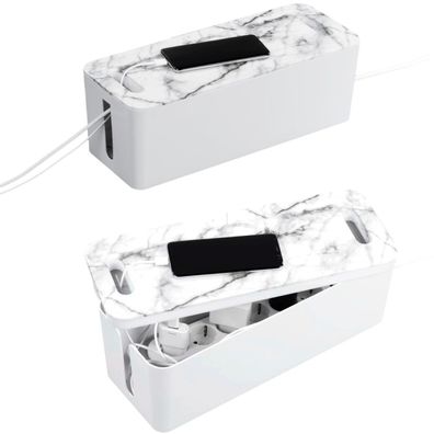 Kabelbox Maxi Marmor-Design