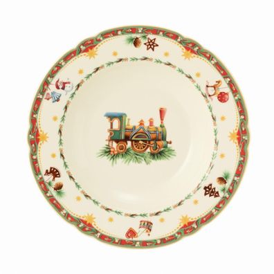 6 x Suppenteller rund 23 cm - Seltmann Weiden Marieluise Weihnachtsnostalgie