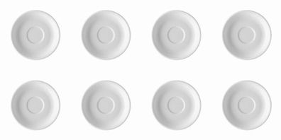 8 x Kaffee-/Tee-Untertasse 14 cm - Trend Weiß - Thomas - 11400-800001-14741