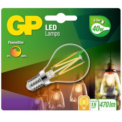 Vintage LED Filament E14 A45 Mini Birne 4,5W/40W Dimmbar