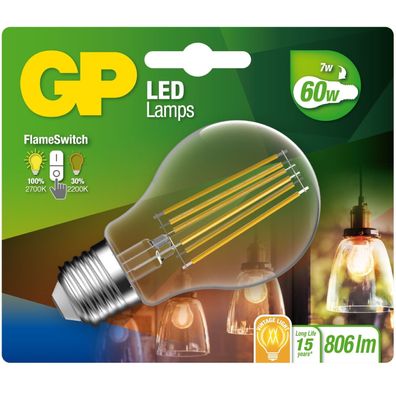 Vintage LED Filament E27 A60 Birne 7W/60W