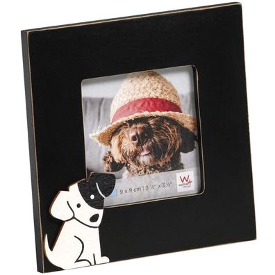 Portraitrahmen Hund 9x9cm Schwarz