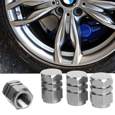 Ventilabdeckungen 4er Set Alu Silber