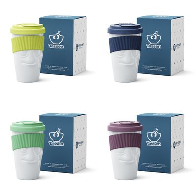 Fiftyeight 4 x To Go Becher Lecker 4 Farben mixed