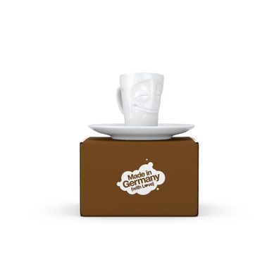 Fiftyeight Espressotasse Vergnügt 80 ml weiß Mokkatasse