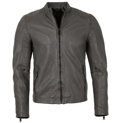 Mauritius - Herren Lederjacke Lammnappa grau