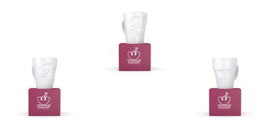 Fiftyeight Henkelbecher-Set 3-tlg. 350 ml Nr 014 weiß Kaffeebecher Mug