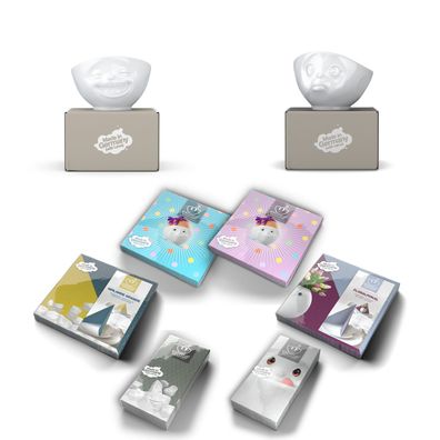 Fiftyeight Schalen-Set 2-tlg. 500 ml + Servietten Nr 013 weiß Müslischalen