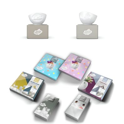 Fiftyeight Schalen-Set 2-tlg. 500 ml + Servietten Nr 020 weiß Müslischalen